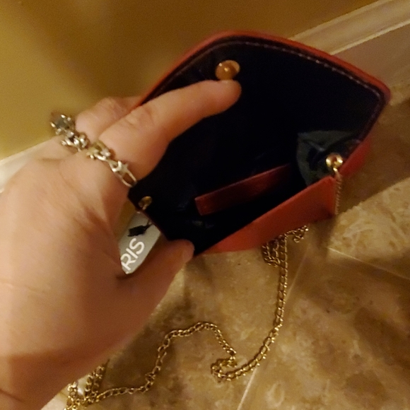 Ava/Kris Red Faux Snakeskin Bag - Picture 4 of 4